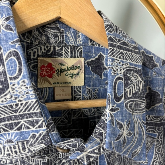 The Hawaiian Original 200th Anniversary coffee print short sleeved button up - Picture 4 of 8